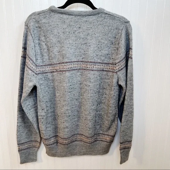 Lord Jeff Vintage Gray Crewneck Fine Wool Blend Sweater Men’s Medium